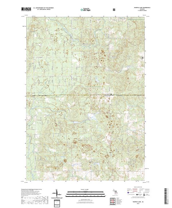 Whipple Lake topographic map thumbnail