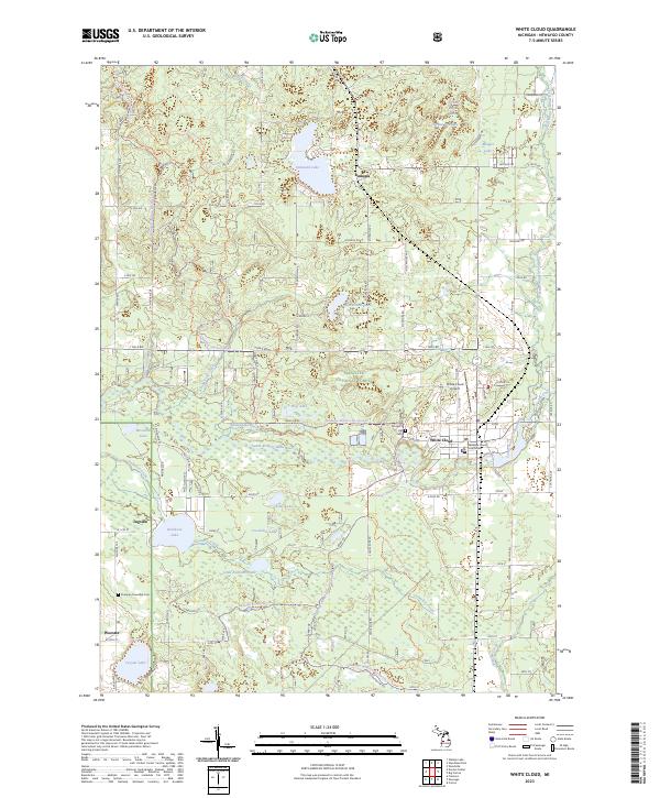 White Cloud topographic map thumbnail