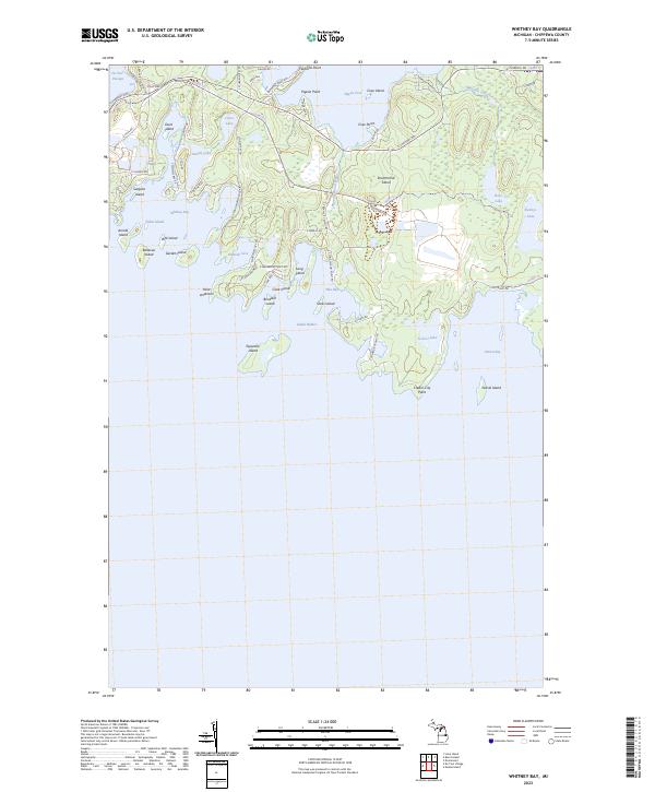 Whitney Bay 2023 topographic map thumbnail