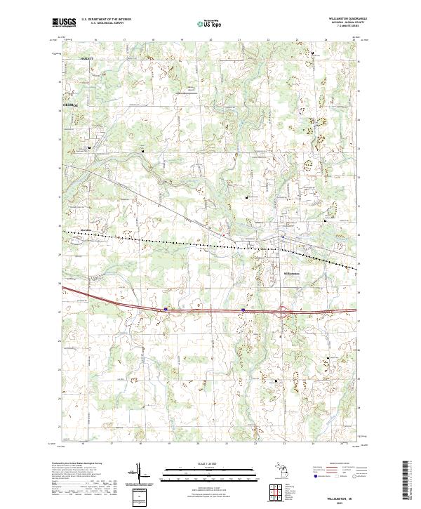 Williamston topographic map thumbnail