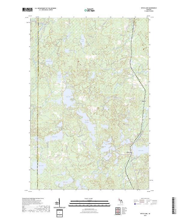 Witch Lake topographic map thumbnail