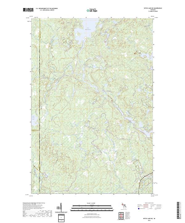Witch Lake NE 2023 topographic map thumbnail