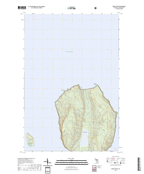 Wood Island topographic map thumbnail