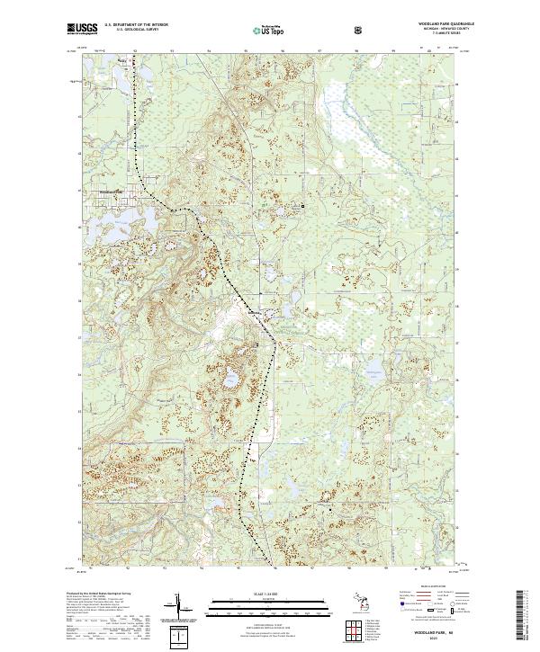 Woodland Park topographic map thumbnail