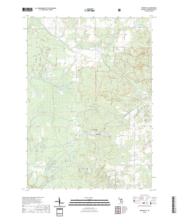Woodville topographic map thumbnail