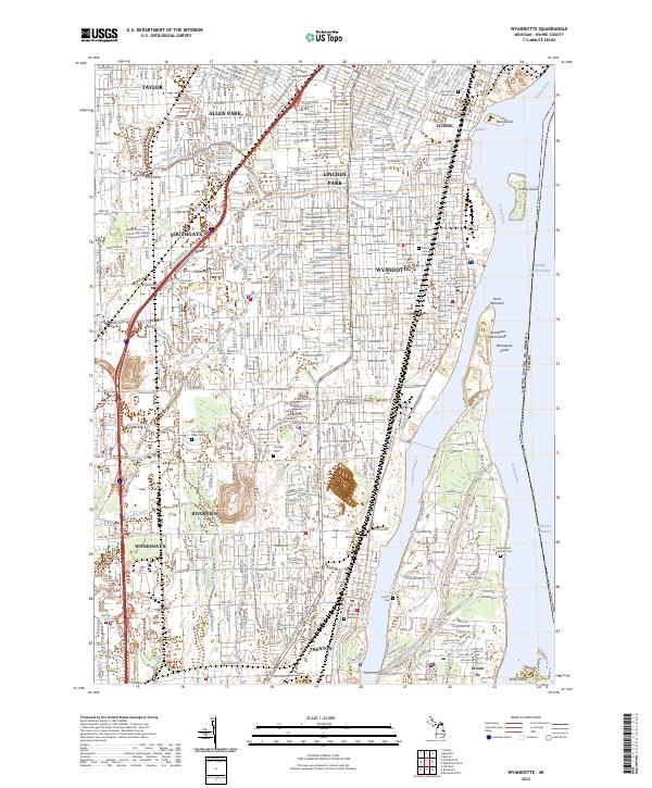 Wyandotte 2023 topographic map thumbnail