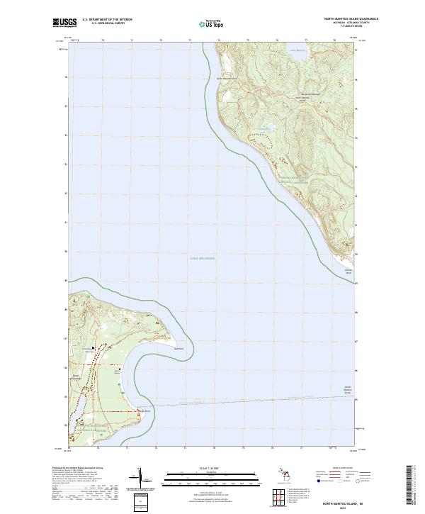 North Manitou Island topographic map thumbnail
