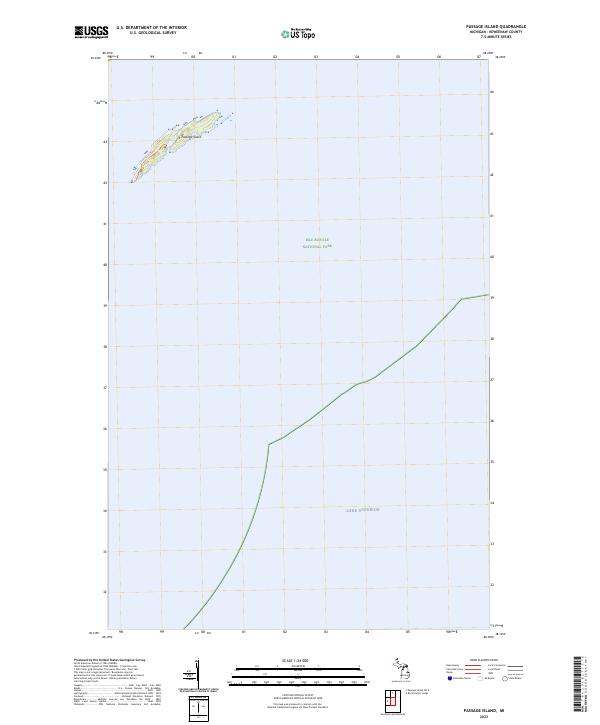Passage Island 2023 topographic map thumbnail