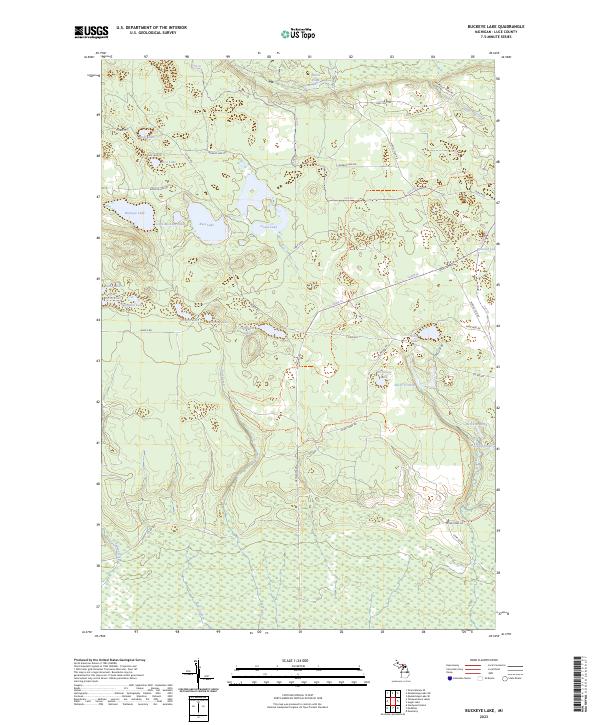 Buckeye Lake topographic map thumbnail