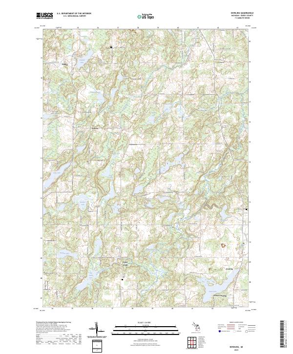 Dowling topographic map thumbnail