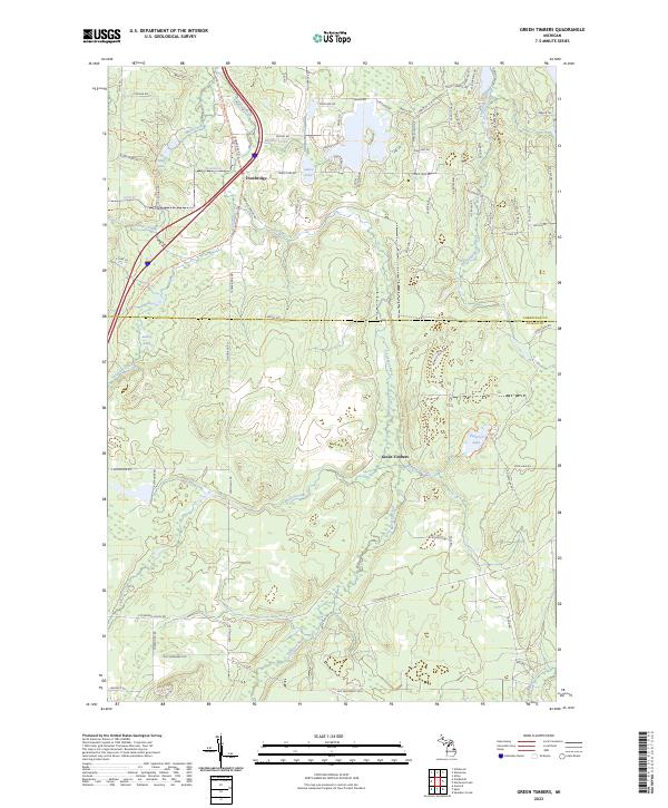 Green Timbers topographic map thumbnail