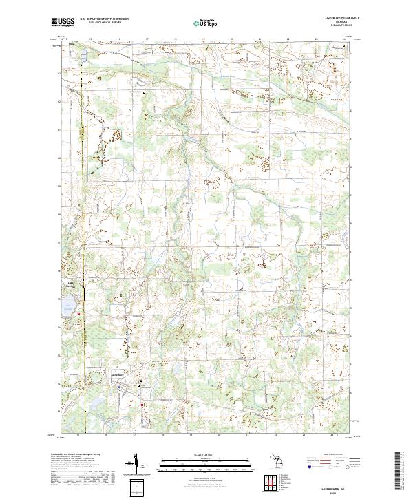 Laingsburg topographic map thumbnail