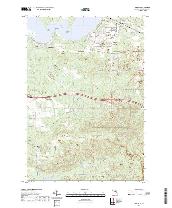 Saint Helen 2023 topographic map thumbnail