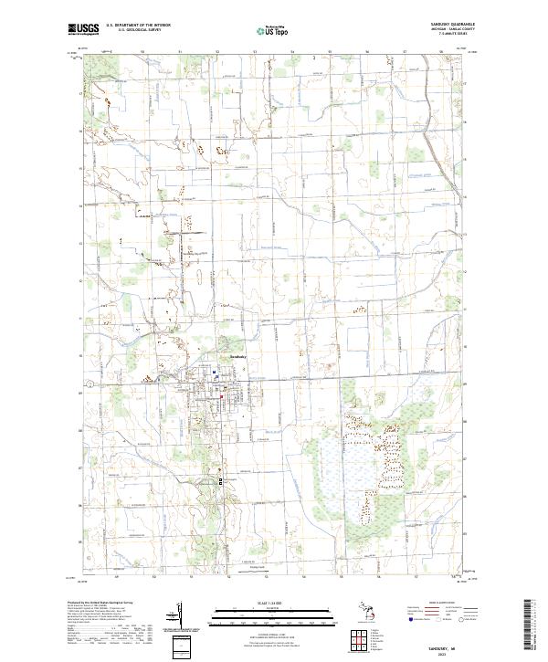 Sandusky topographic map thumbnail