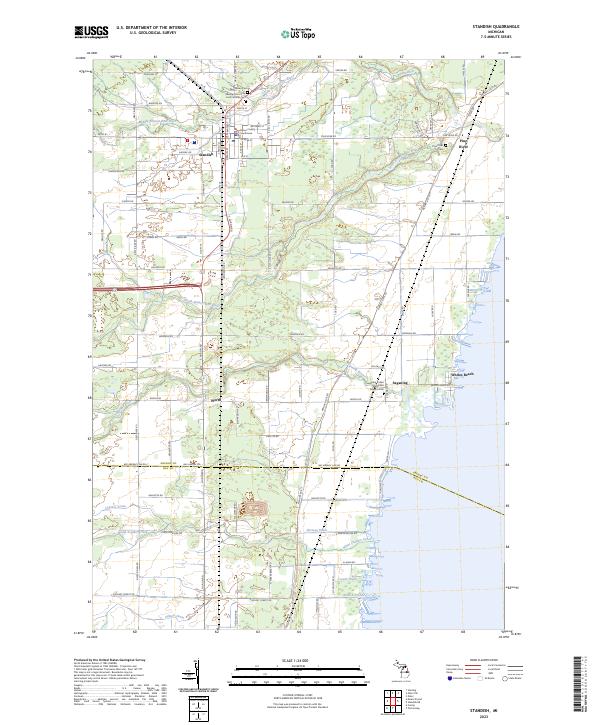 Standish topographic map thumbnail