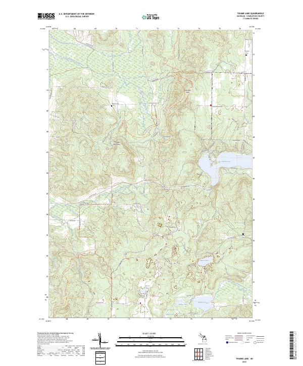 Thumb Lake topographic map thumbnail