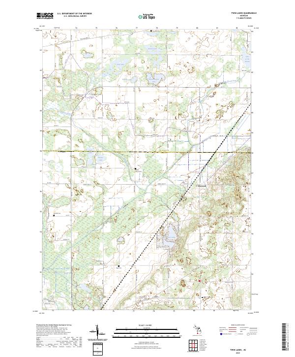 Twin Lakes topographic map thumbnail