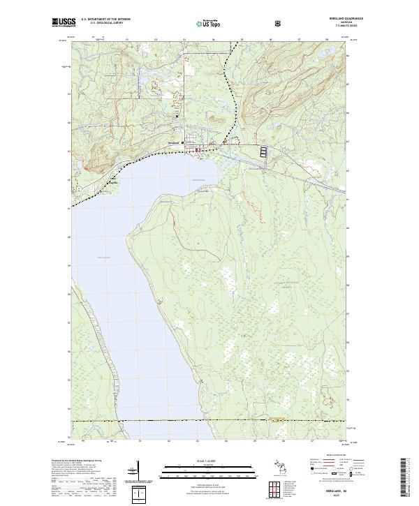 Bergland topographic map thumbnail