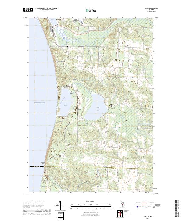Elberta topographic map thumbnail