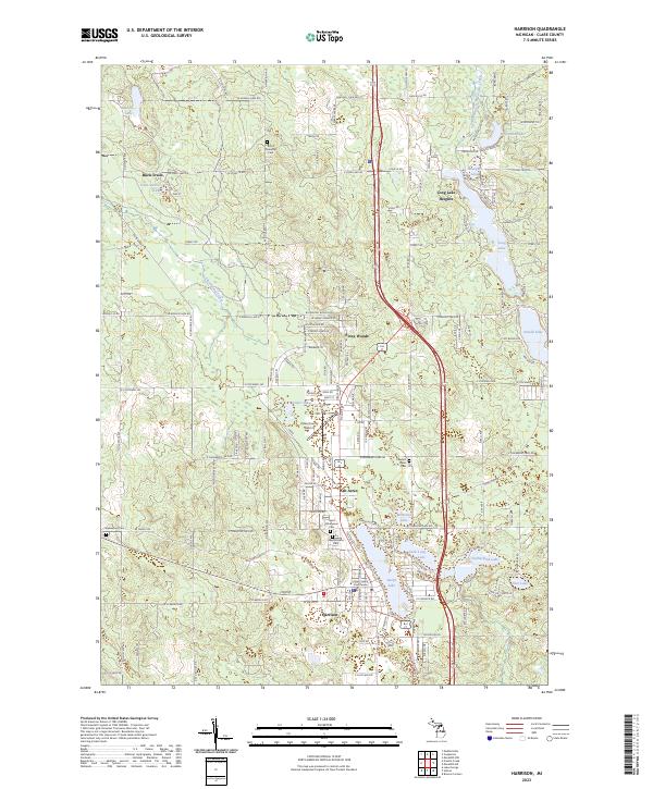 Harrison topographic map thumbnail