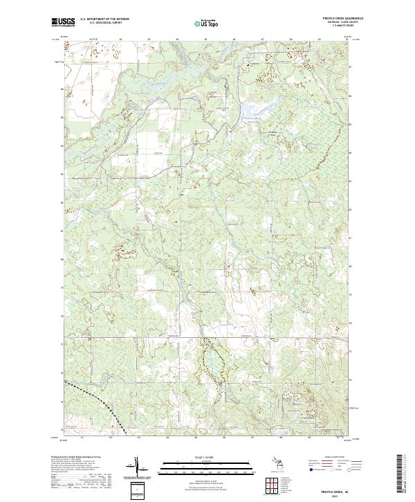 Prestle Creek topographic map thumbnail