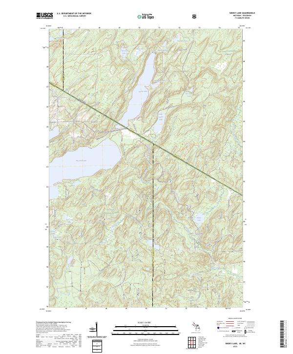 Smoky Lake topographic map thumbnail