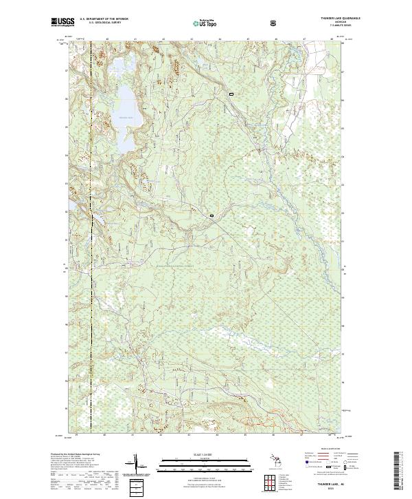 Thunder Lake topographic map thumbnail