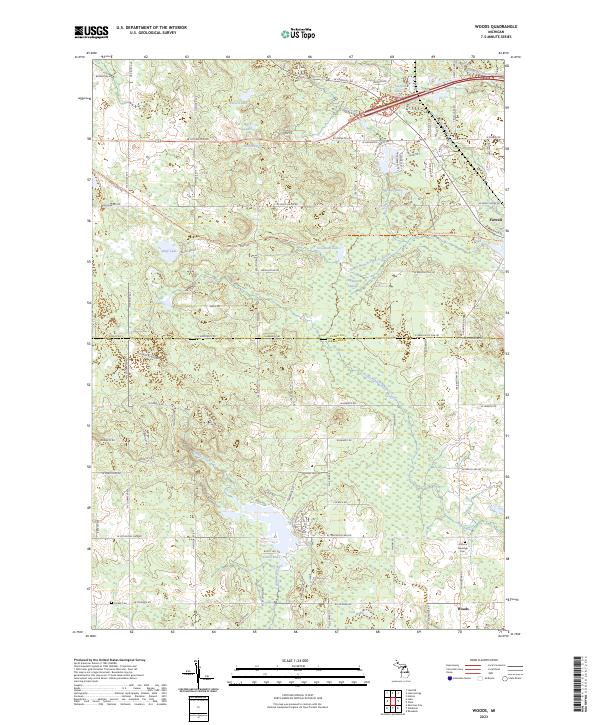 Woods topographic map thumbnail