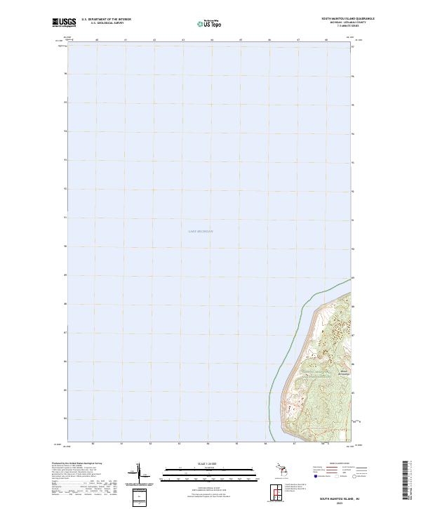 South Manitou Island topographic map thumbnail