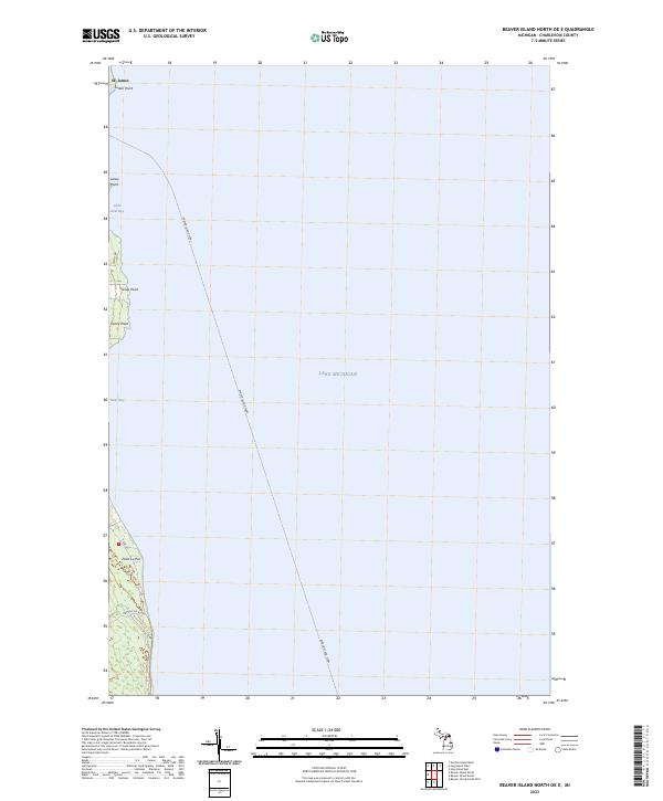 Beaver Island North OE E topographic map thumbnail