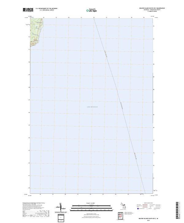 Beaver Island South OE E topographic map thumbnail