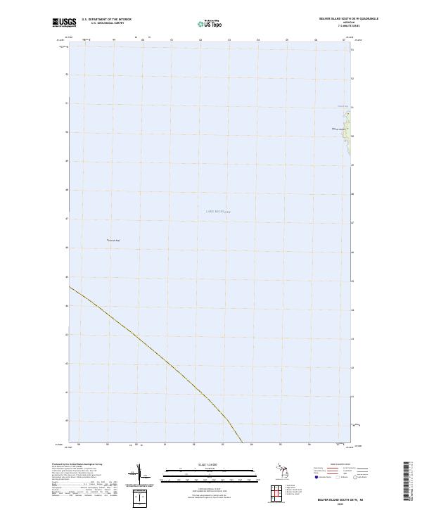 Beaver Island South OE W topographic map thumbnail