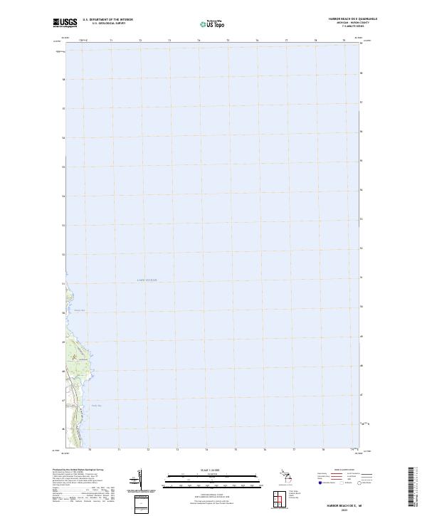 Harbor Beach OE E topographic map thumbnail