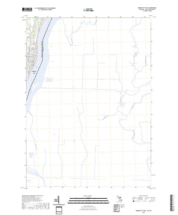 Marine City OE E topographic map thumbnail