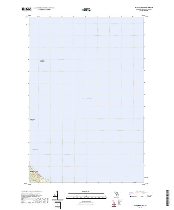 Marquette OE E topographic map thumbnail