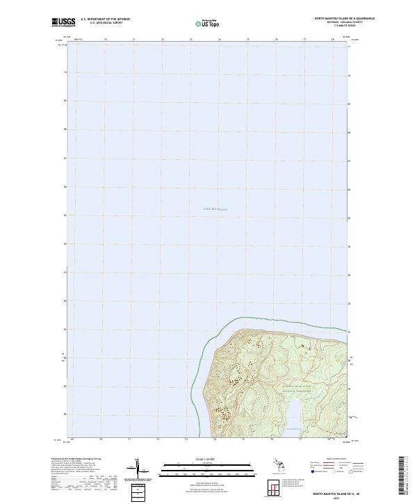 North Manitou Island OE N topographic map thumbnail