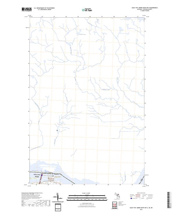 Sault Ste. Marie South OE N topographic map thumbnail