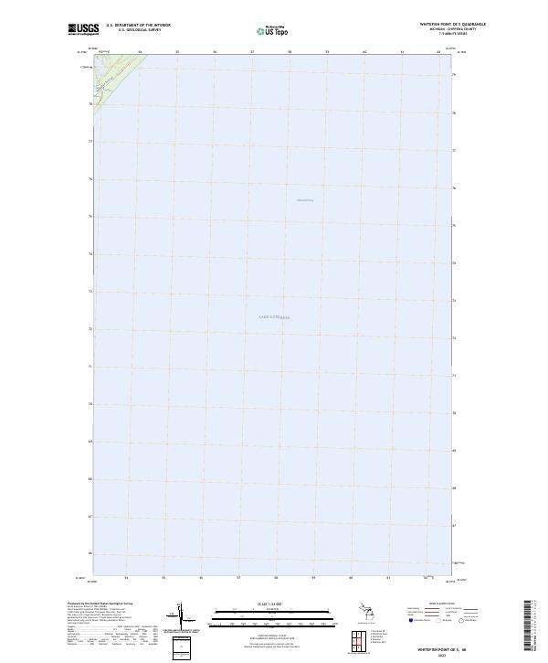 Whitefish Point OE S topographic map thumbnail