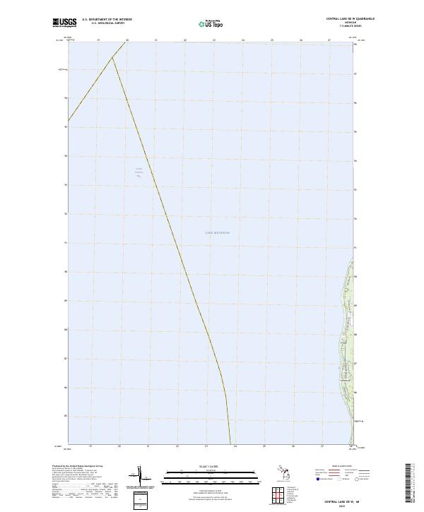 Central Lake OE W topographic map thumbnail