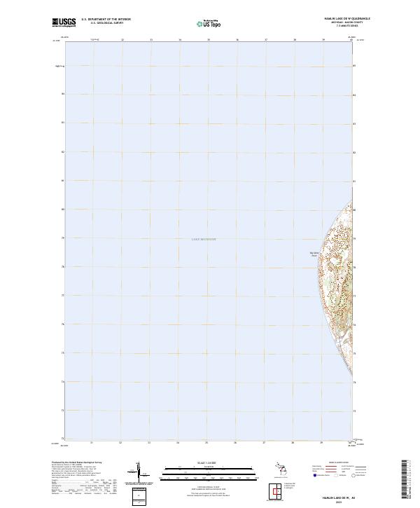 Hamlin Lake OE W topographic map thumbnail