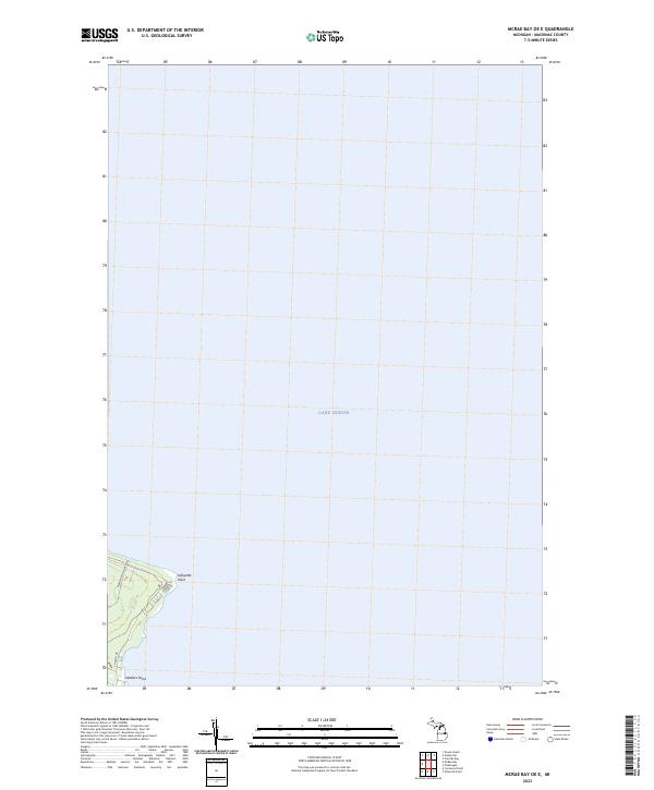 McRae Bay OE E topographic map thumbnail