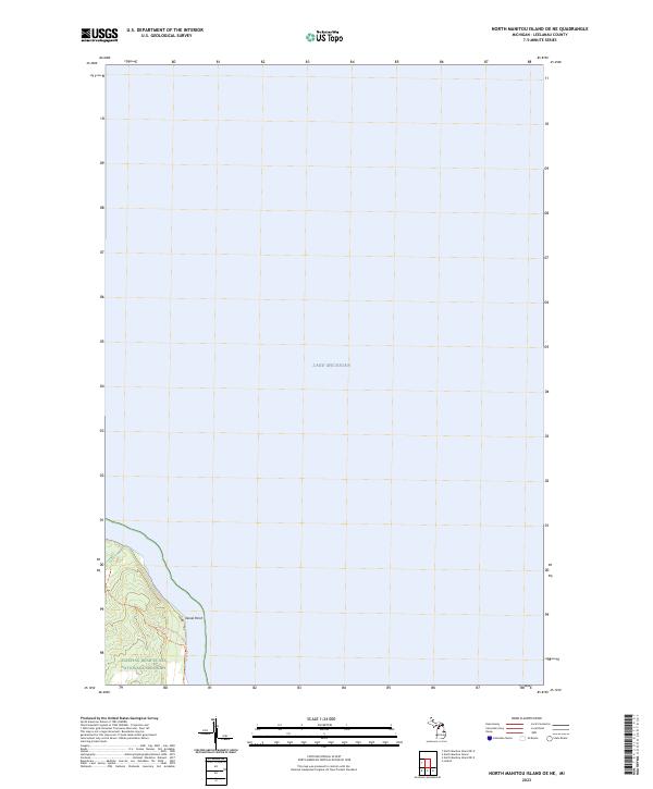 North Manitou Island OE NE topographic map thumbnail