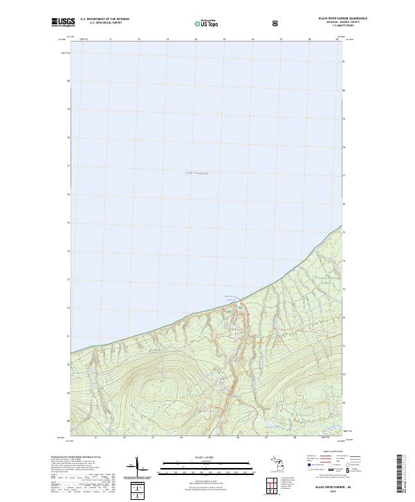 Black River Harbor topographic map thumbnail