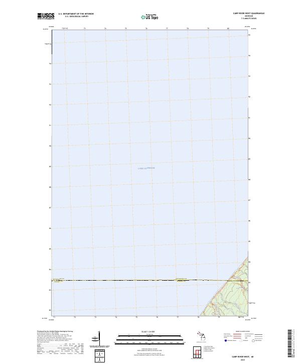 Carp River West topographic map thumbnail
