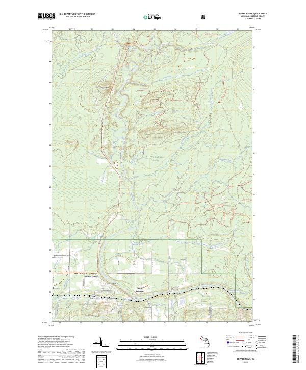 Copper Peak topographic map thumbnail