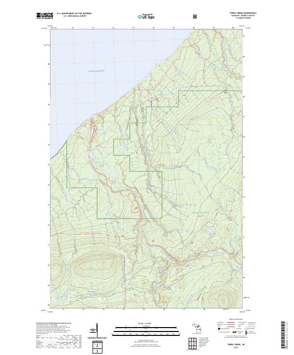 Tiebel Creek topographic map thumbnail