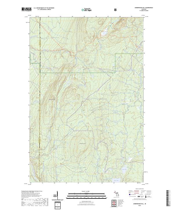 Underwood Hill 2023 topographic map thumbnail