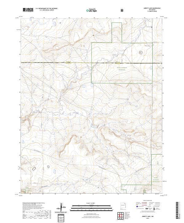 Abbott Lake topographic map thumbnail