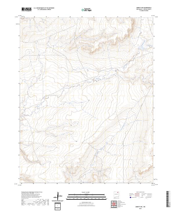 Abbott NW topographic map thumbnail