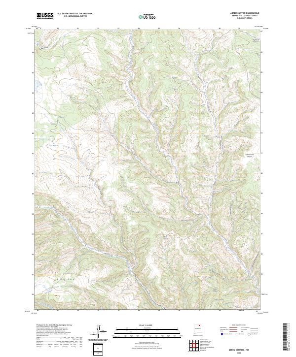 Abreu Canyon topographic map thumbnail